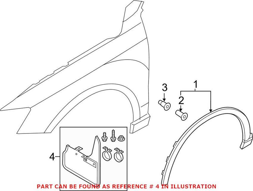 Audi Mud Flap Kit - Front 8U0075111A